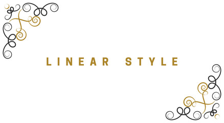 Decorative corner elements. Vintage, vector design elements, invitations, frames, menus, labels and websites. Graphics, vector. In a linear, antique style. On a white background.