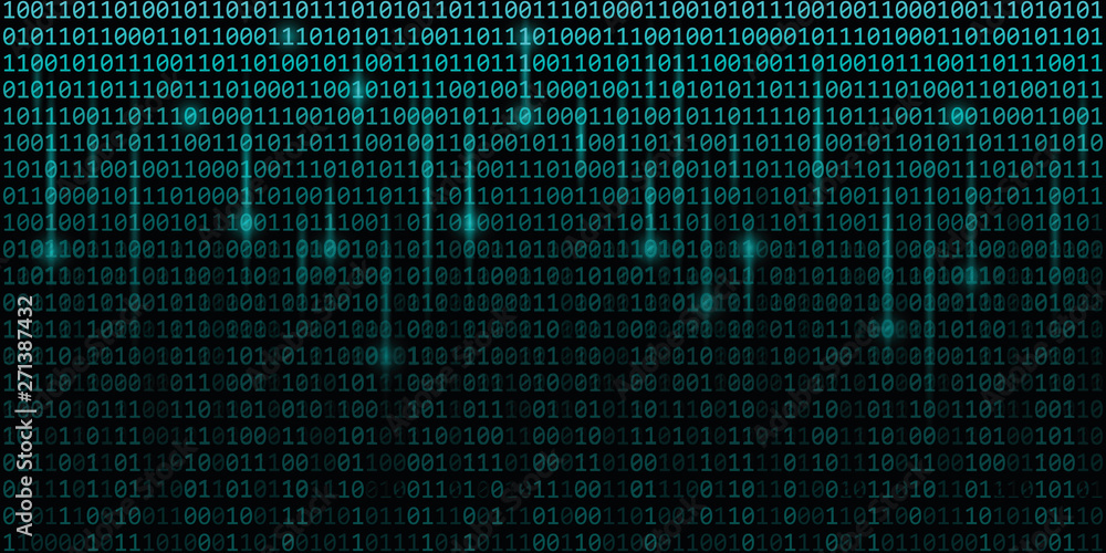 Aufkleber blue matrix binary code web background vector illustration EPS10
