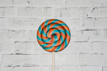 colorful lollipop isolated on white background