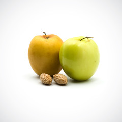 Fresh jujube green orange isolated on the white background