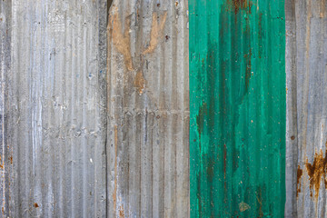 Texture of old zinc surface galvanized rust from the fence for background