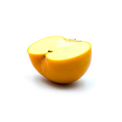 Fototapeta na wymiar Ripe persimmon isolated on the white background.