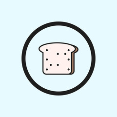 Bread icon. New trendy art style bread vector illustration. New trend vector.