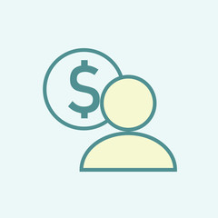 Company core value icon. New trendy style core value graphic vector illustration.