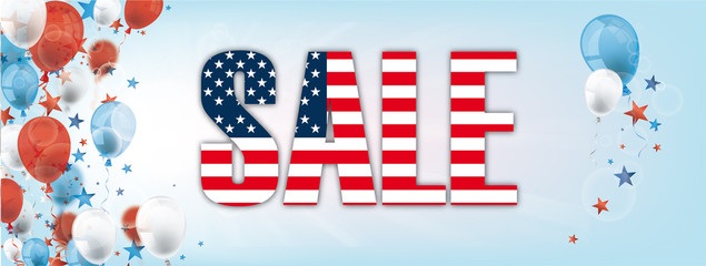 Obraz premium Sale Stars Balloons Sunbeam Header