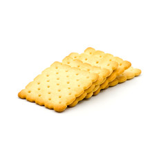  stack of crackers  Isolated on the white background