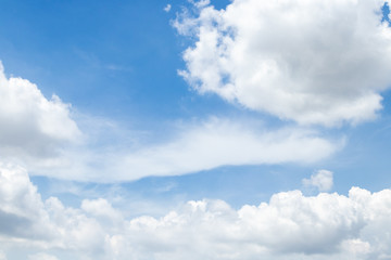 Obraz na płótnie Canvas Blue sky background with white clouds.