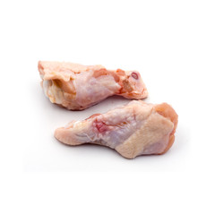 Fresh chicken wings  Isolated on the white background