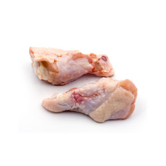 Fresh chicken wings Isolated on the white background