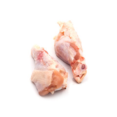 Fresh chicken wings  Isolated on the white background