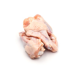 Fresh chicken wings  Isolated on the white background