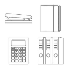 Isolated object of office and supply symbol. Collection of office and school vector icon for stock.