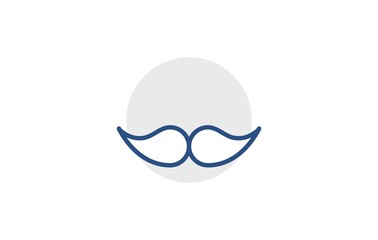 Moustache Symbol Line Vector Icon. Editable Stroke