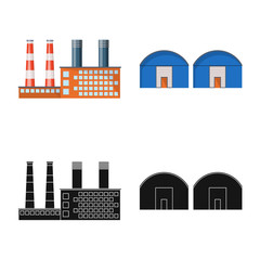 Obraz premium Isolated object of production and structure logo. Set of production and technology vector icon for stock.