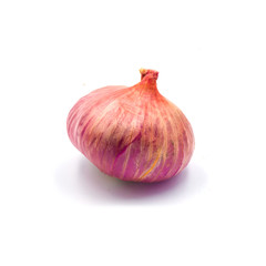 Fototapeta premium Fresh onion red isolated on the white background.