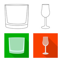 Vector illustration of form and celebration icon. Set of form and volume stock vector illustration.