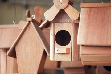 creative small wooden bird house