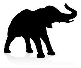 An elephant safari animal silhouette 