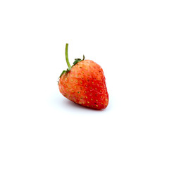 Organic strawberries Fresh  Isolated on the white background.