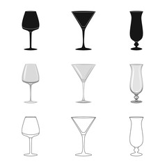 Vector illustration of form and celebration sign. Set of form and volume stock vector illustration.