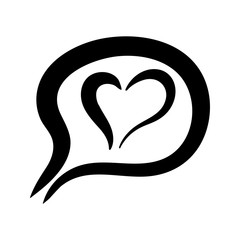 Vector flat like icon with heart for design