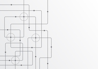 Abstract geometric connect lines and dots.Simple technology graphic background.Illustration Vector design Network and Connection concept.