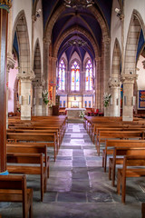 Fototapeta premium Carentec. Intérieur de l'église Saint-Carentec Finistère. Bretagne