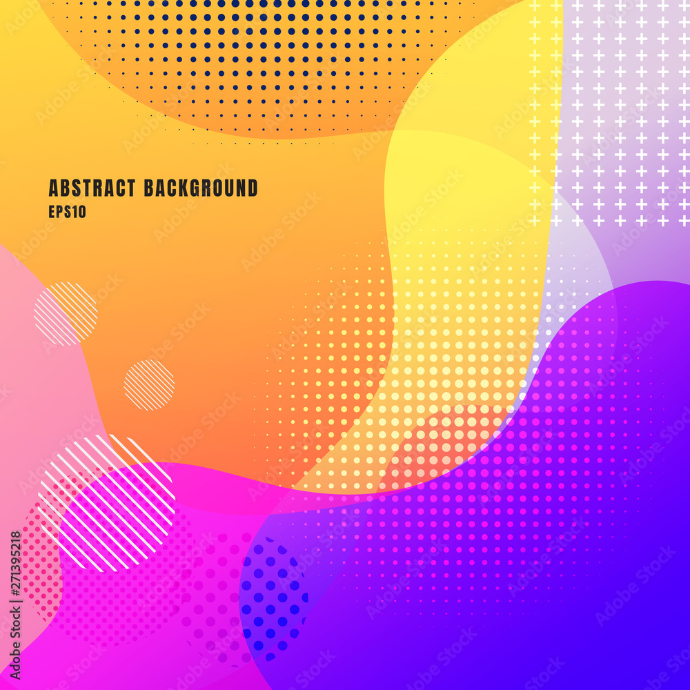 Poster abstract liquid or fluid creative templates with dynamic waves bright color background. retro wavy g