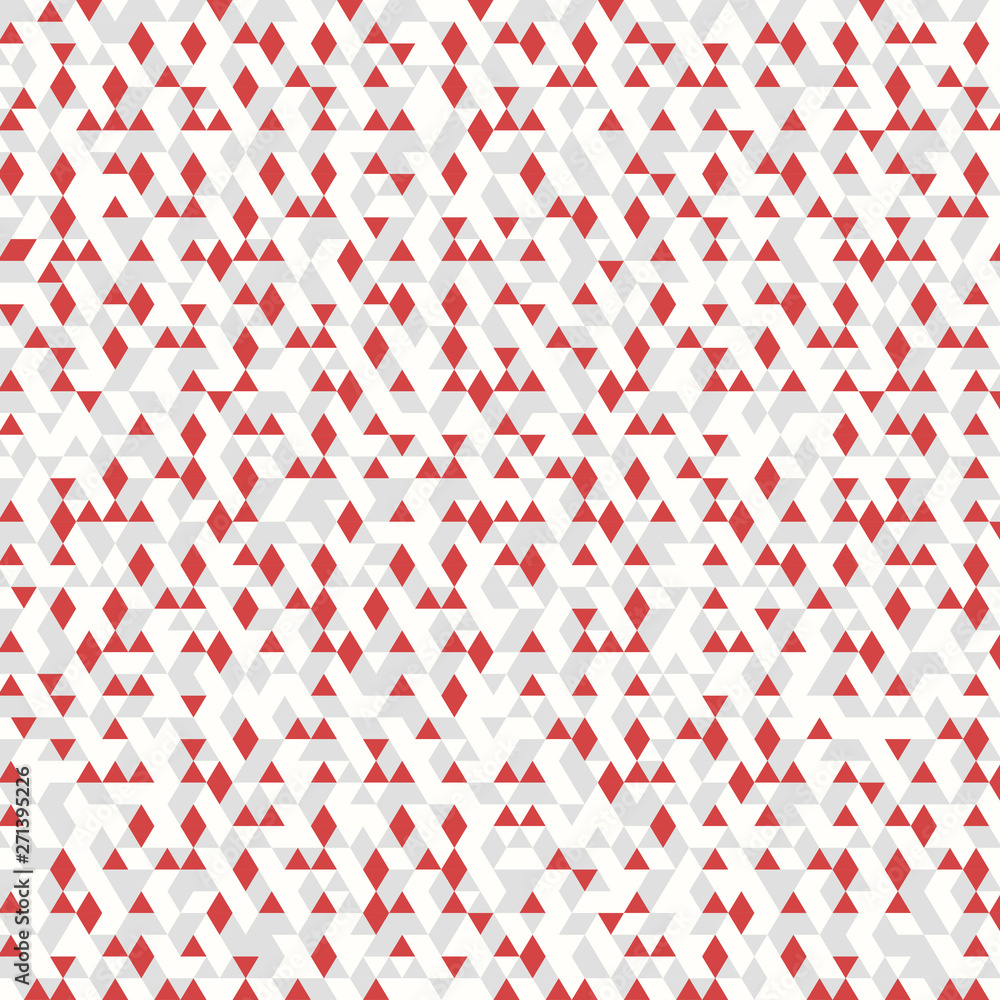 Poster abstract red white gray color triangle pattern decoration background. vector eps10