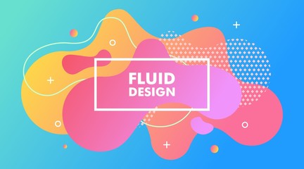 Naklejka premium Abstract Modern Gradient Fluid Background Design Template Vector