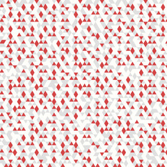 Abstract red white gray color triangle pattern decoration background. vector eps10