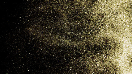 Fototapeta na wymiar Golden Glitter Dust background. Magical Particles. Luxury Texture Design. Stylish fashion backdrop