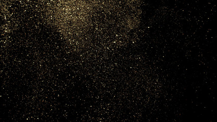 Golden Glitter Dust background. Magical Particles. Luxury Texture Design. Stylish fashion backdrop