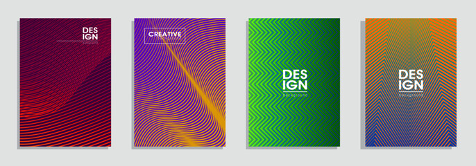 Simple Modern Covers Template Design. Set of Minimal Geometric Halftone Gradients for Presentation, Magazines, Flyers, Annual Reports, Posters and Business Cards