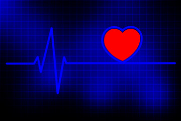 health abstract background, the graph and signal on blue abstract background