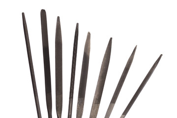 Needle files - working tool on a white background. Place for text