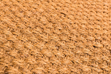 Blank Home Sweet Home Welcome Mat Isolated on a White Background Ready For Your Own Text.