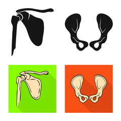 Vector illustration of medicine and clinic logo. Collection of medicine and medical vector icon for stock.