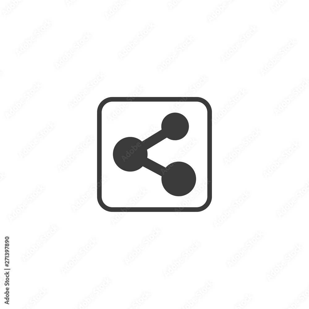 Poster Share icon vector. sharing symbol for web site Computer and mobile vector.