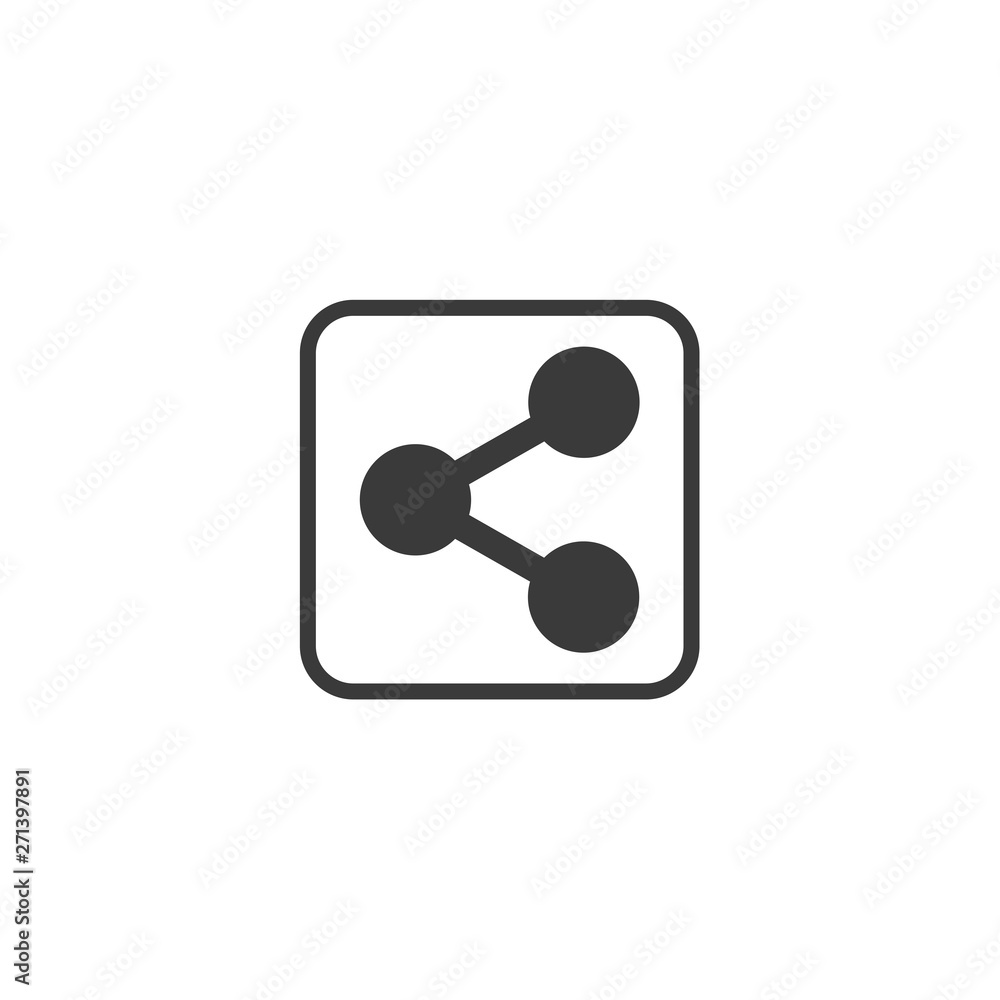 Poster Share icon vector. sharing symbol for web site Computer and mobile vector.