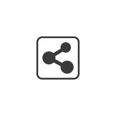 Share icon vector. sharing symbol for web site Computer and mobile vector.