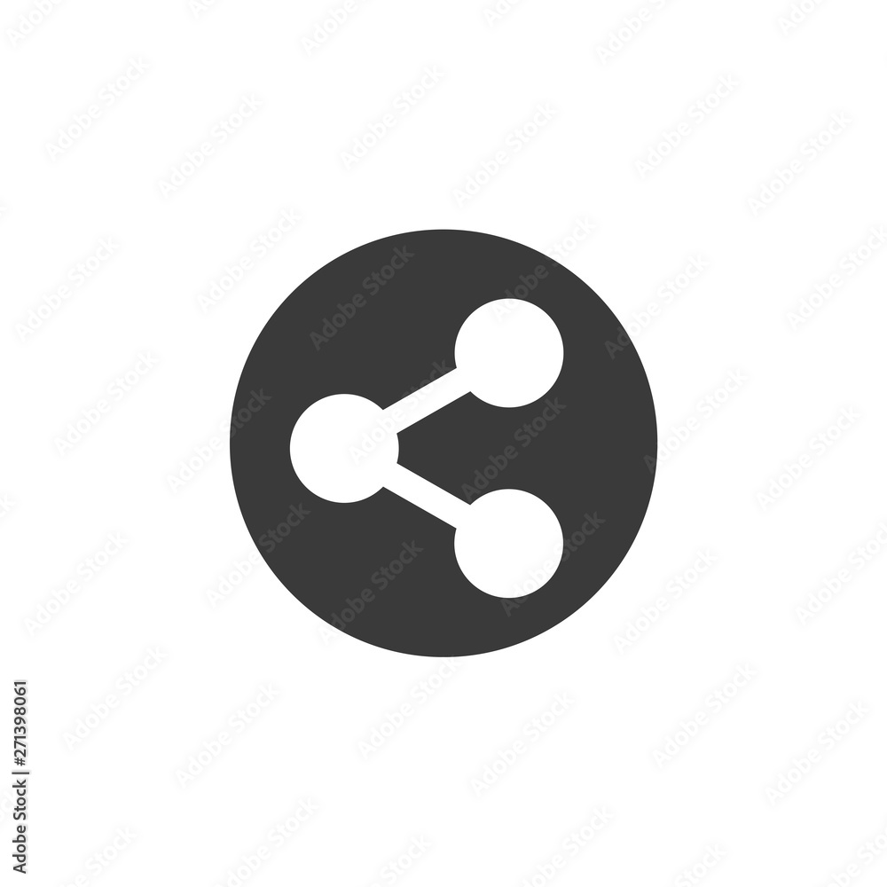 Aufkleber Share icon vector. sharing symbol for web site Computer and mobile vector.