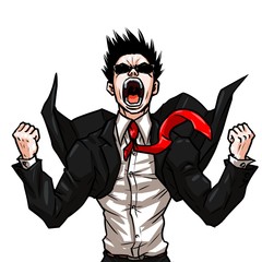 叫ぶビジネスマン