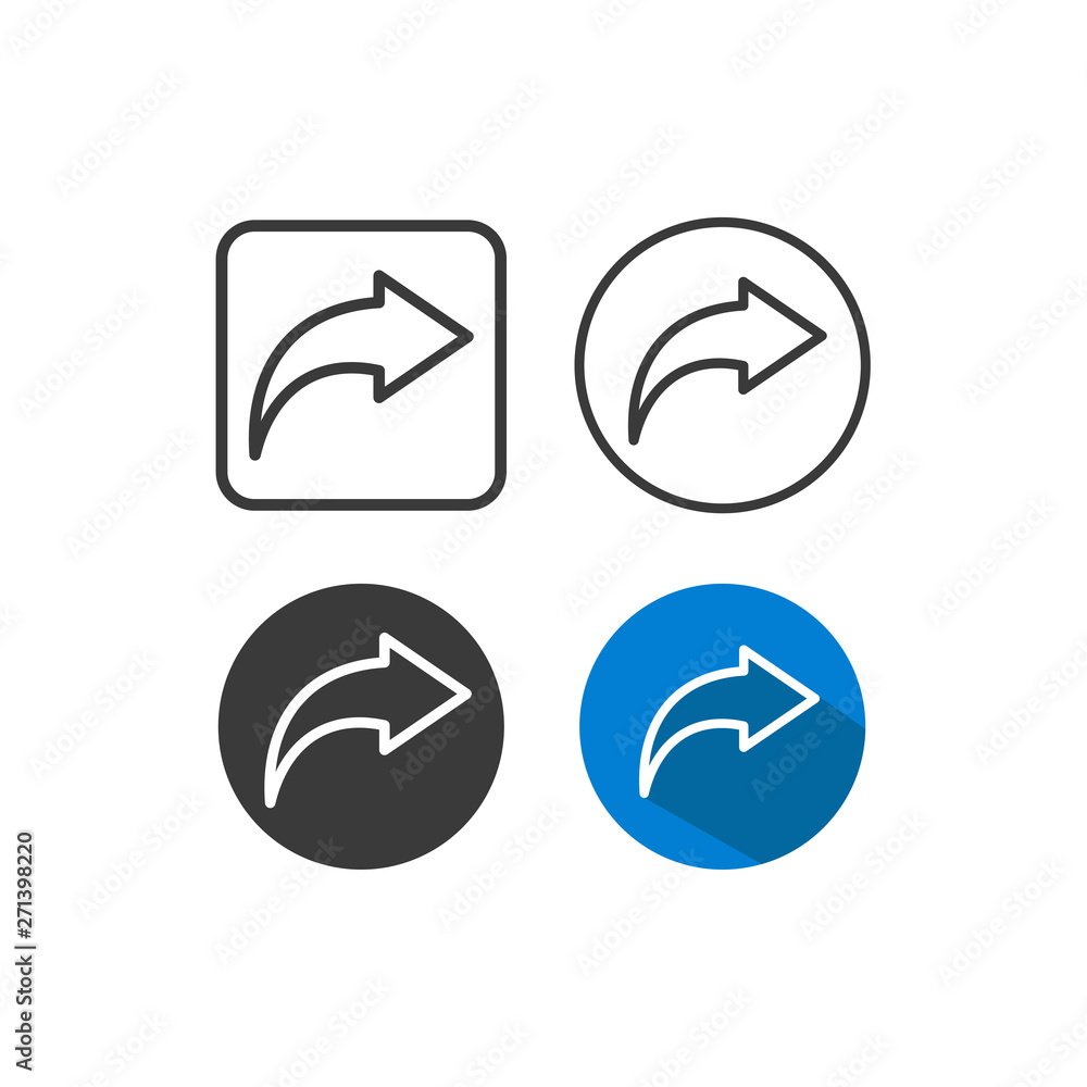 Poster Share set icon vector. sharing pack symbol for web site Computer and mobile vector.