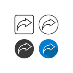 Share set icon vector. sharing pack symbol for web site Computer and mobile vector.