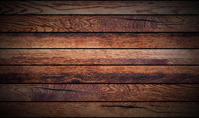 Old grunge dark textured wooden background, top view brown paneling. Vintage