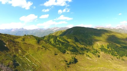 the valley of the mountains of the North Caucasus