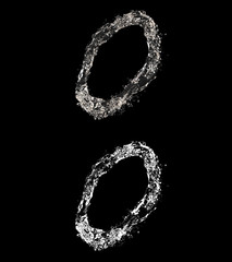 3D illustration of a water flow with alpha layer