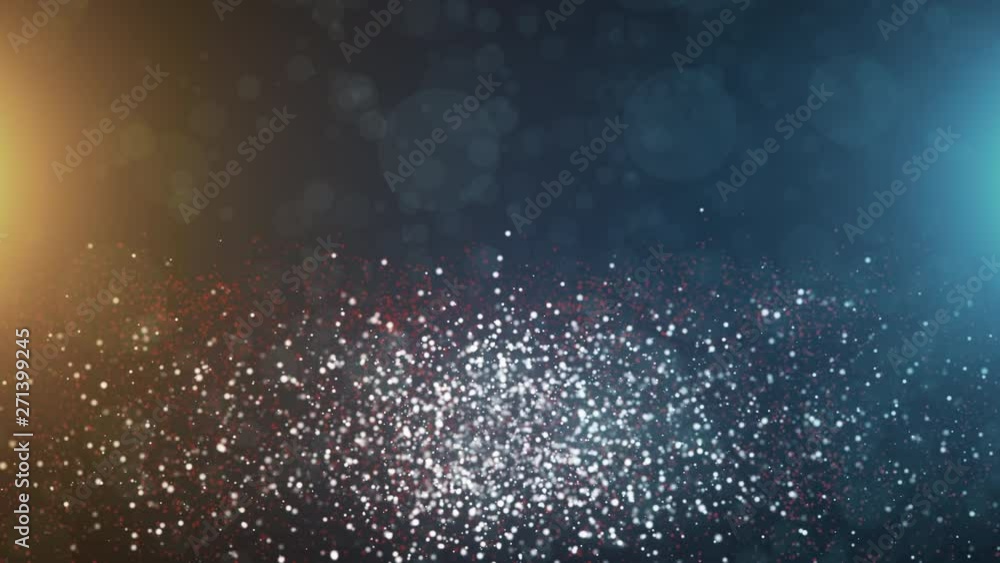 Poster abstract vintage bokeh particles particles in space with light, computer generated abstract backgrou