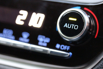Vehicle ventilation close-up: AUTO button